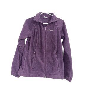 Columbia Womens Benton Springs Full Zip Fleece Jacket Sz S Eggplant Purple